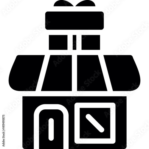 Gift Shop Glyph Icon