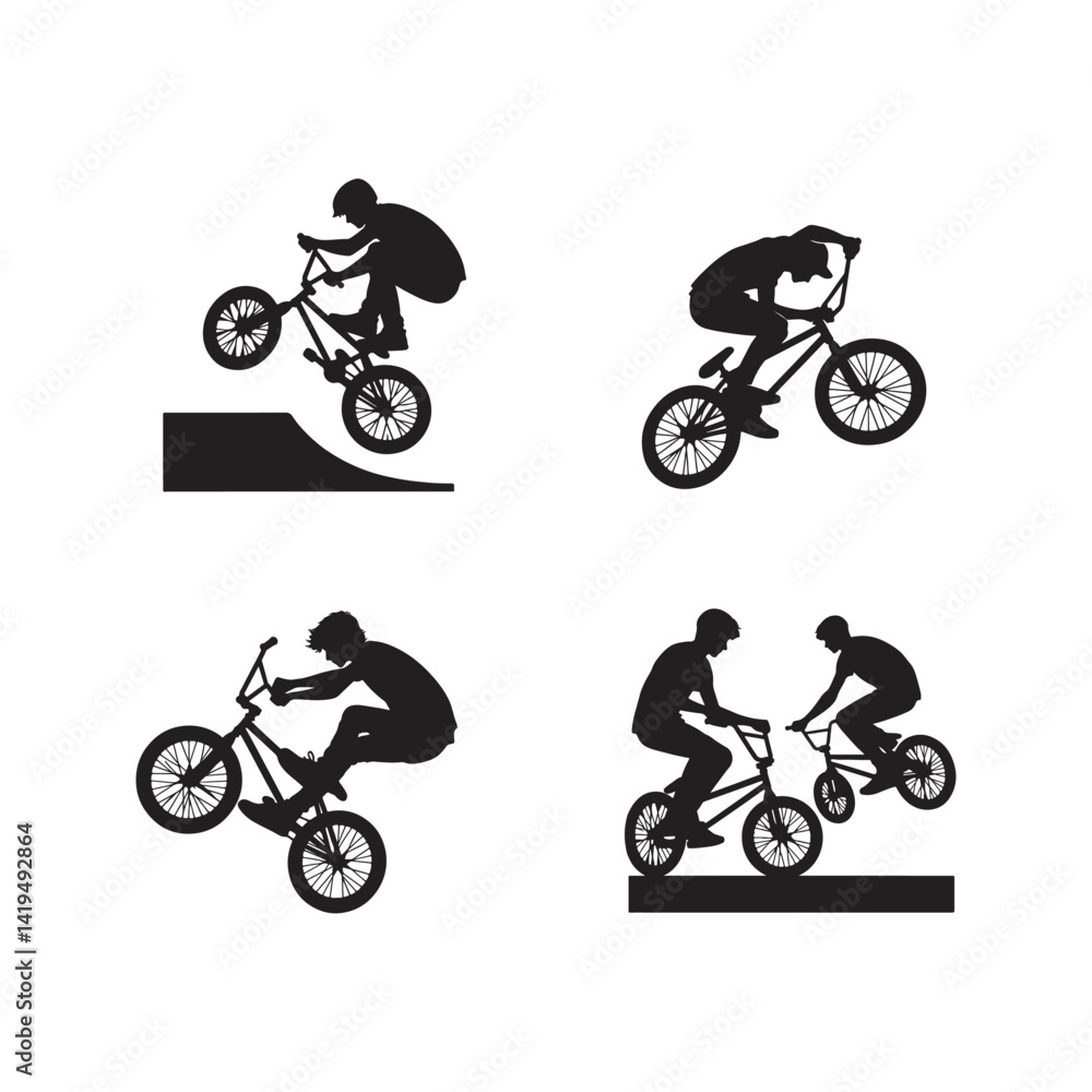 Fototapeta premium bmx bicycle tricks