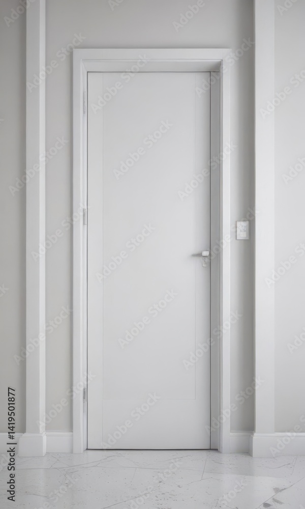 Modern white interior doors, various open/closed positions Clean studio shot , object, background, open Modern white interior doors, various open/closed positions Clean studio shot , object, background, open