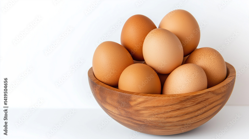 Stack of fresh chicken egg in basket wicker bamboo. Isolated on white background with copy space. Suitable for editing and used for food and nutrition advertising. Ai Generated Images Stack of fresh chicken egg in basket wicker bamboo. Isolated on white background with copy space. Suitable for editing and used for food and nutrition advertising. Ai Generated Images