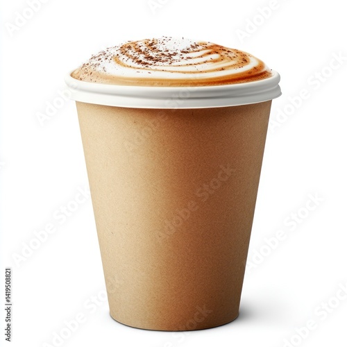 Latte cup mockup PNG with no background