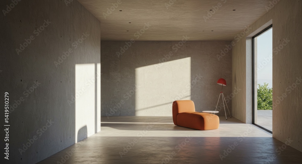 Obraz premium Minimalist Modern Interior - Illustration