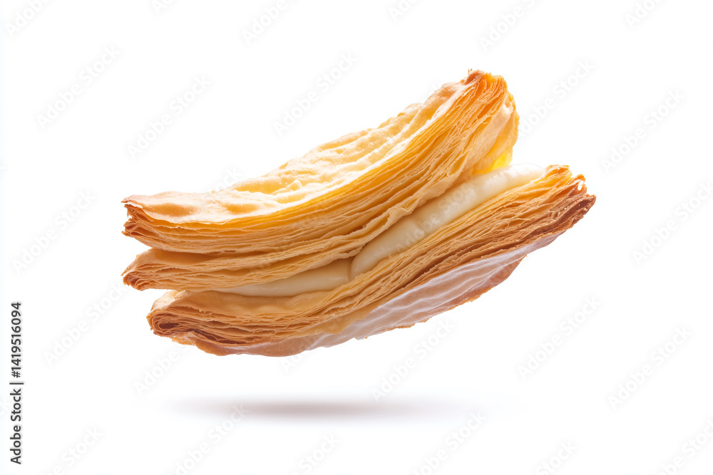 a pastry is flying through the air a pastry is flying through the air