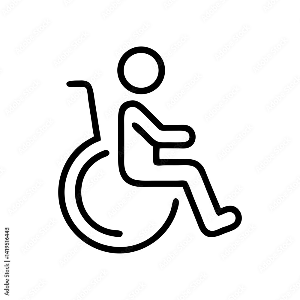 Accessible icon of a seated person in a wheelchair Accessible icon of a seated person in a wheelchair