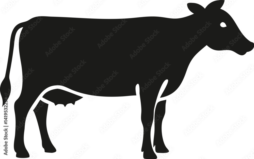 silhouette of a cow silhouette of a cow