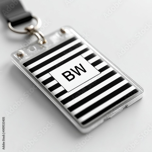Obraz na płótnie Striped Name Tag with