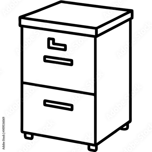 Filing cabinet storage vector illustration