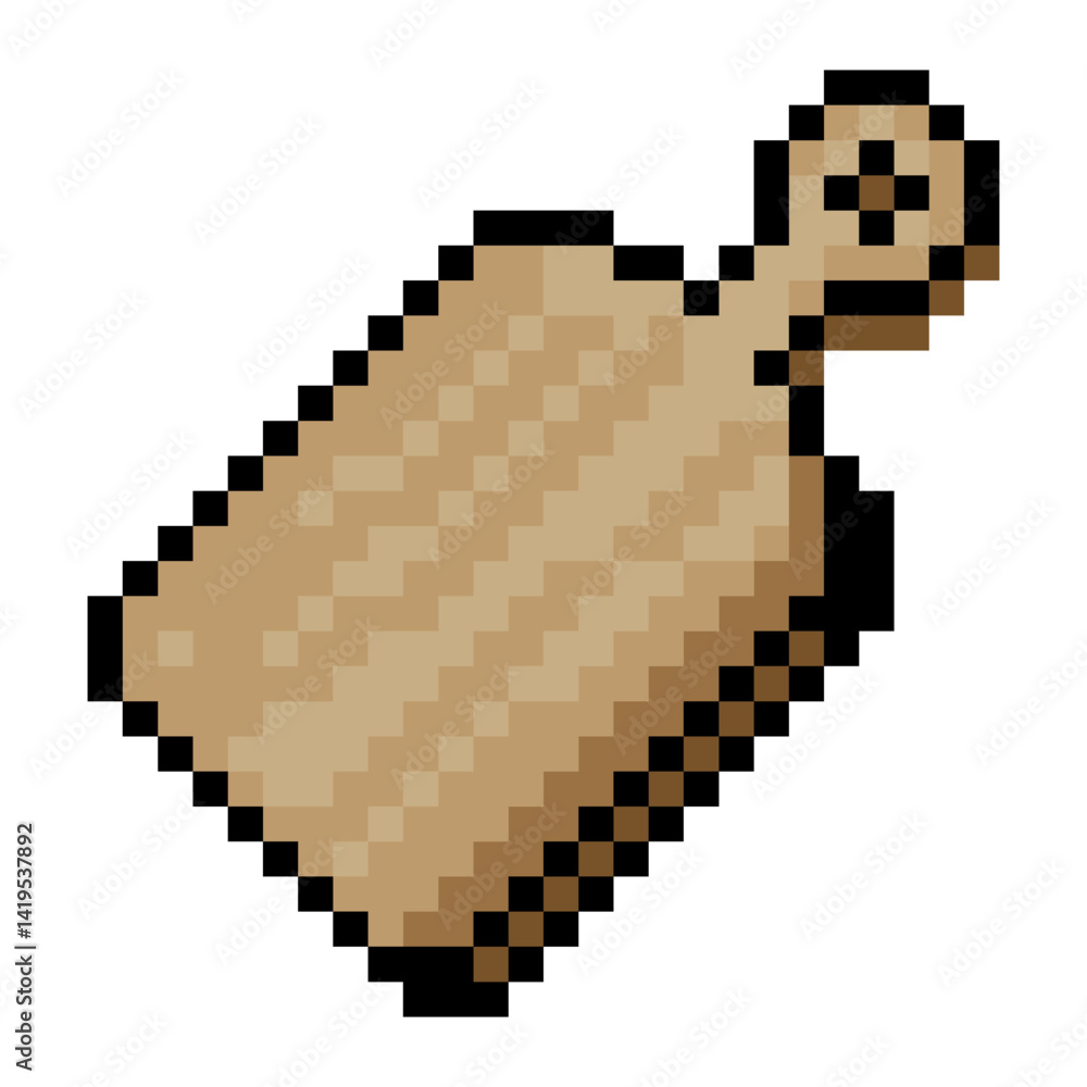 Obraz premium Cutting board with pixel art