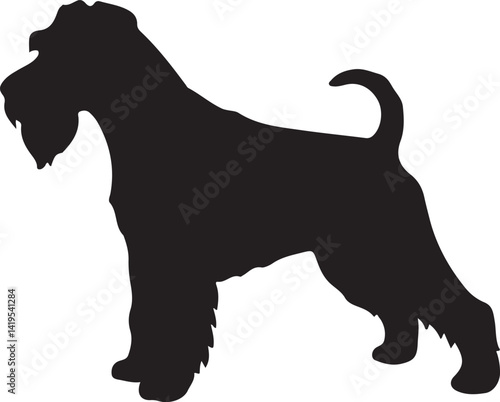 Standard Schnauzer dog silhouette dog breeds pet animals