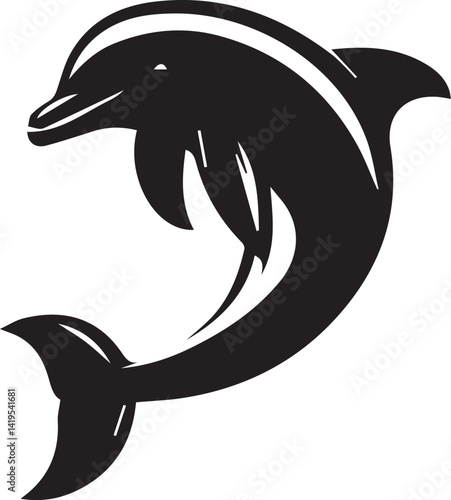 Dolphin silhouette vector EPS 