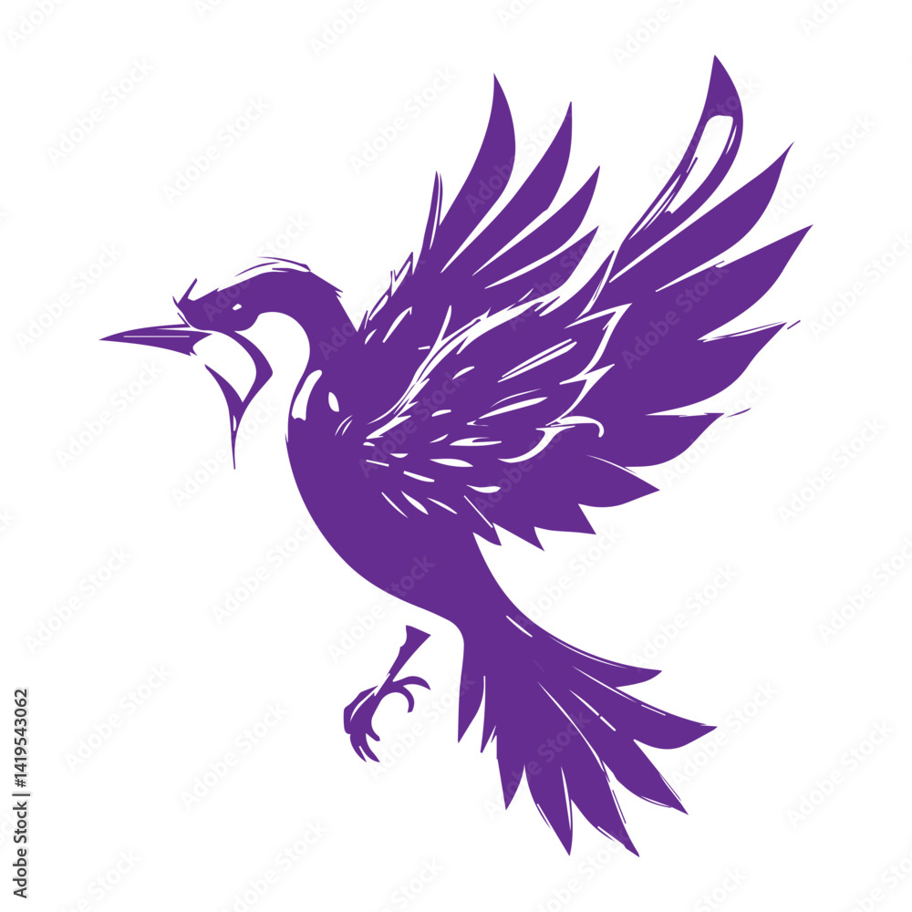 Obraz premium purple bird icon