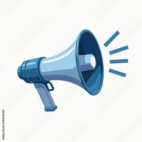 Loudspeaker Announcing Communication on Light Background  