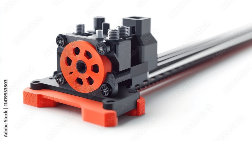 Fototapeta premium 3D printer nozzle head isolated on white background