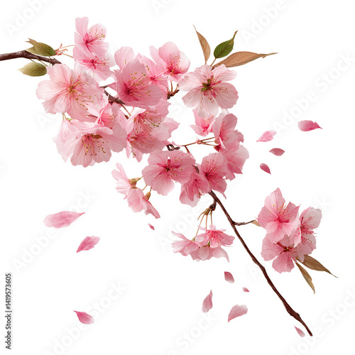 Wallpaper Mural Cherry blossom branch #46 with petals ? Natural Light Torontodigital.ca