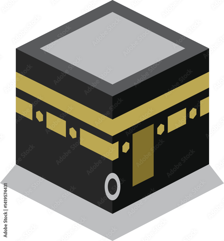 2d illustration of kaaba islamic 2d illustration of kaaba islamic
