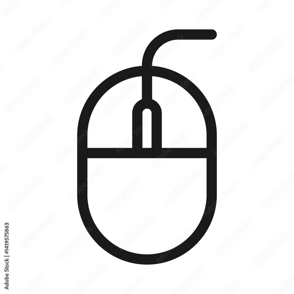 Simple mouse vector in line style. Minimalist and modern illustration design. Simple mouse vector in line style. Minimalist and modern illustration design.