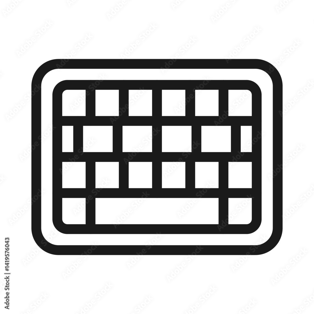 Simple keyboard vector in line style. Minimalist and modern illustration design. Simple keyboard vector in line style. Minimalist and modern illustration design.