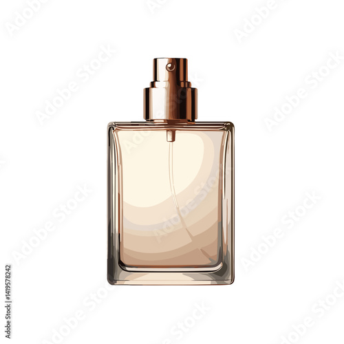Stylish perfume bottle illustration for beauty and fragrance concepts
