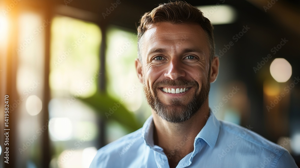 Confident Businessman Smiling Portrait Confident Businessman Smiling Portrait