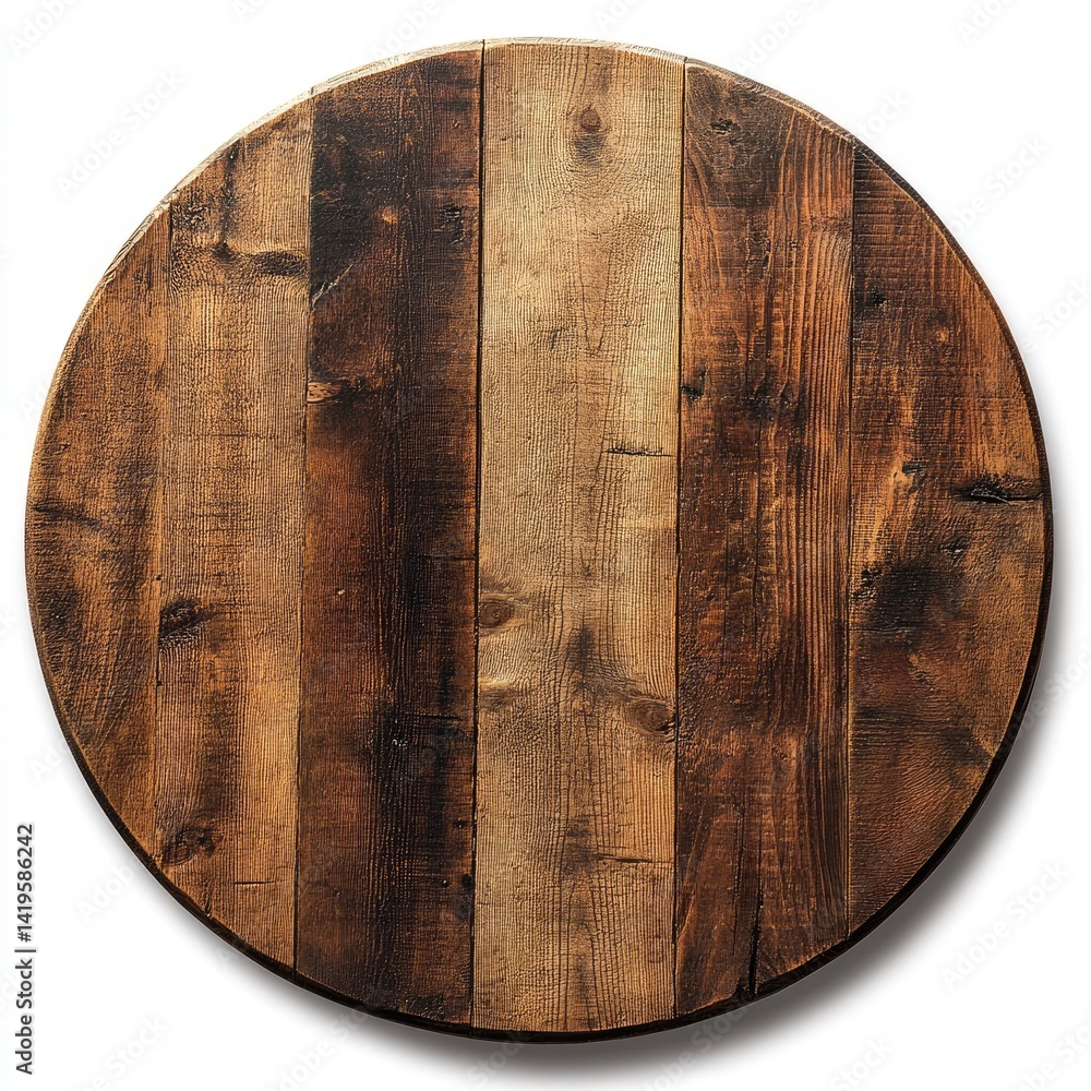 Fototapeta premium Circular Wooden Table Top