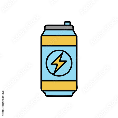energy drink can on white background