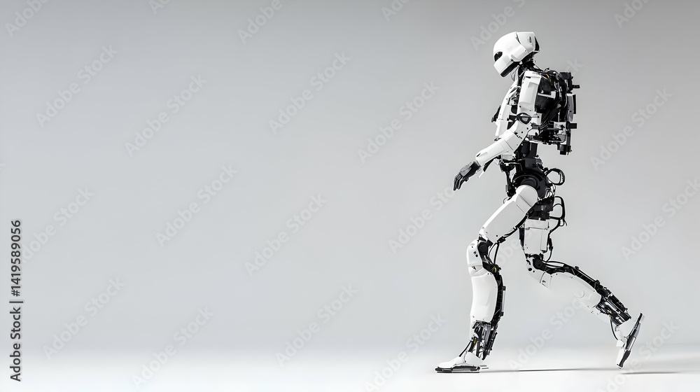 Pixelated Robot Walking Side Profile Pixelated Robot Walking Side Profile