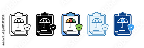 Risk Mitigation  Icon Set Multiple Style Collection