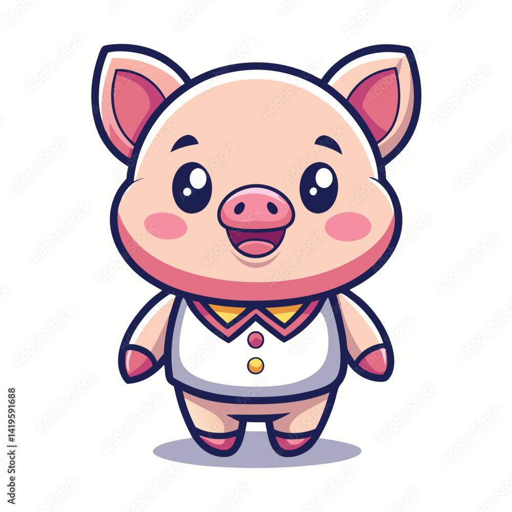 Cute pig wearing a shirt Cute pig wearing a shirt