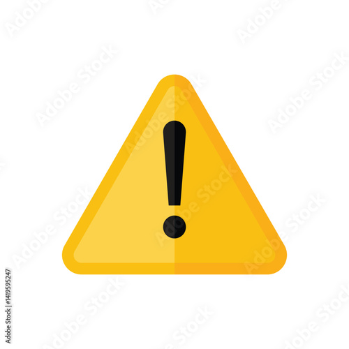 Caution alarm, danger sign collection, attention vector icon, yellow, red and black fatal error message element, exclamation mark of warning attention icon