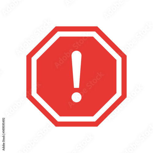 Caution alarm, danger sign collection, attention vector icon, yellow, red and black fatal error message element, exclamation mark of warning attention icon