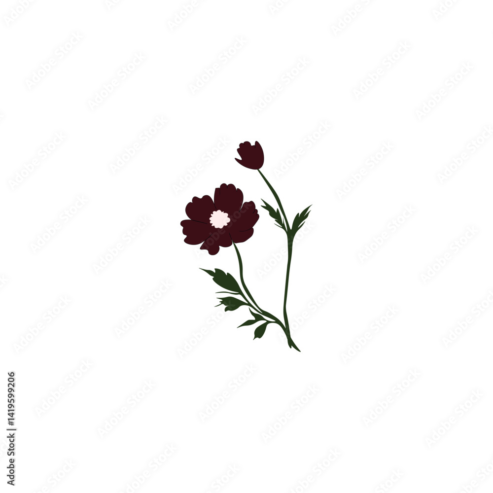 Fototapeta premium Nature flower with vector 