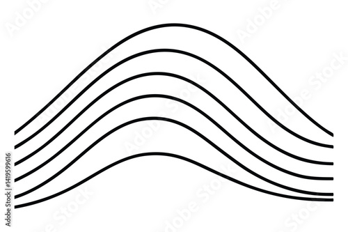Abstract Wave Pattern Seamless Vector Illustration of Curving Lines