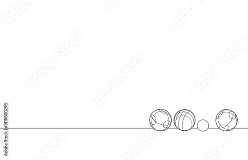 Premium editable vector file of bocce balls ine graphic best for your team tournament identity mockup	