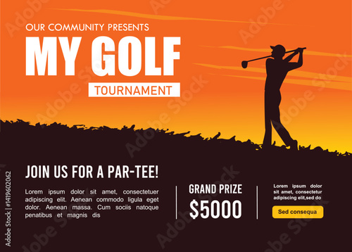 Great simple golf background design for any media	