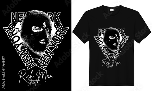 new york rich man streetwear t shirt design,gangstar stretwear t shirt design,gangster t shirt design