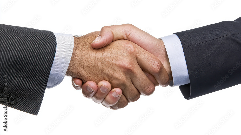 Two businessmen shaking hands in professional setting, symbolizing agreement and partnership Two businessmen shaking hands in professional setting, symbolizing agreement and partnership