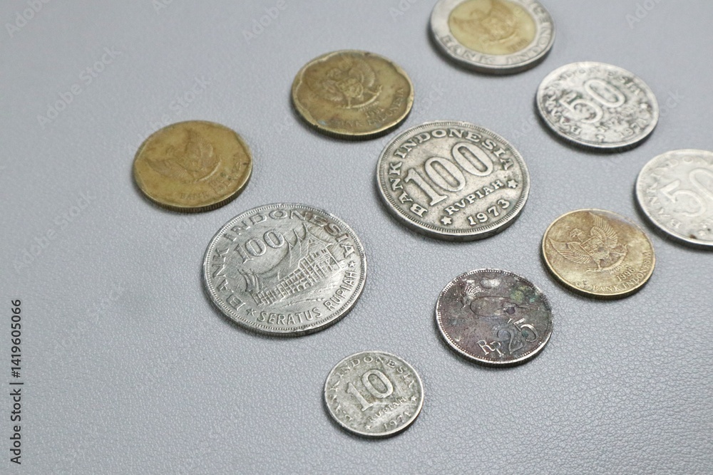 collection of ancient Indonesian coins