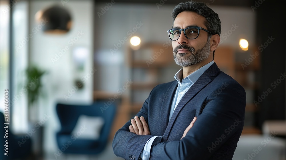 Fototapeta premium Confident Businessman in Modern Office