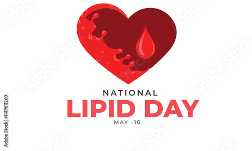 National Lipid Day. background, banner, card, poster, template. Vector illustration.