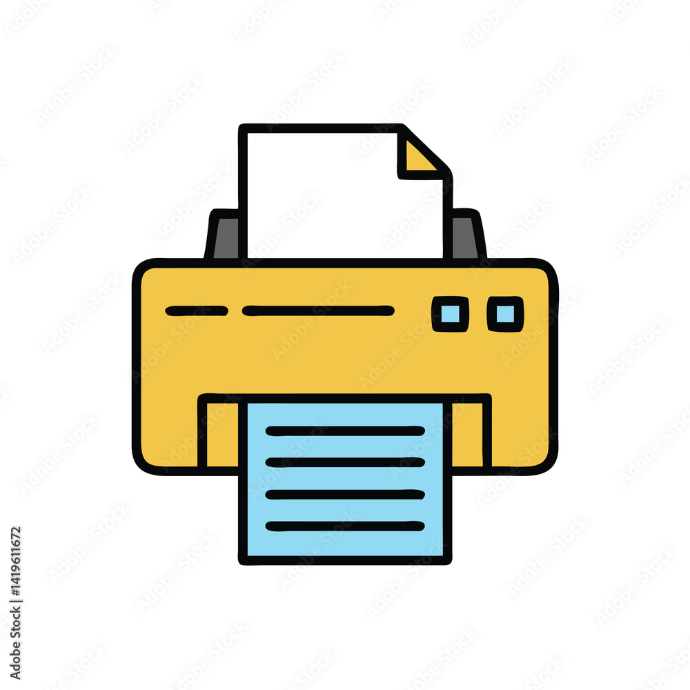 printer on white background printer on white background