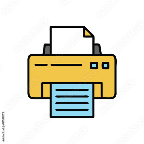 printer on white background
