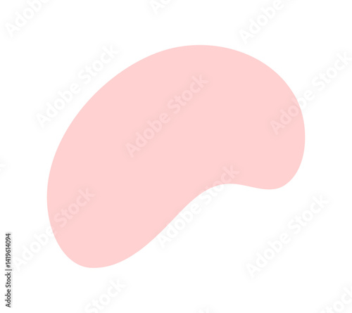 シンプルでおしゃれなピンク色の抽象的な形 - 液体シェイプの背景や装飾の素材 - Blob