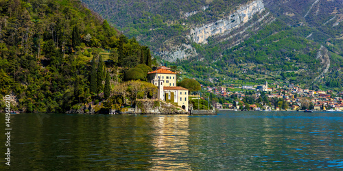 Villa del Balbianello auf der Halbinsel Lavedo, Lenno, Comer See, Lombarei, Italien