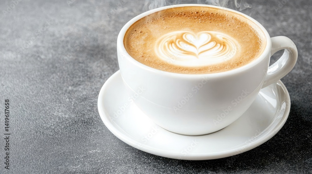 Hot Latte with heart design Hot Latte with heart design