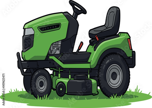 Zero Turn Lawn Mower Lawn Care Logo