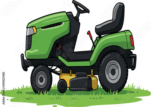 Zero Turn Lawn Mower Lawn Care Logo