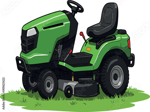 Zero Turn Lawn Mower Lawn Care Logo
