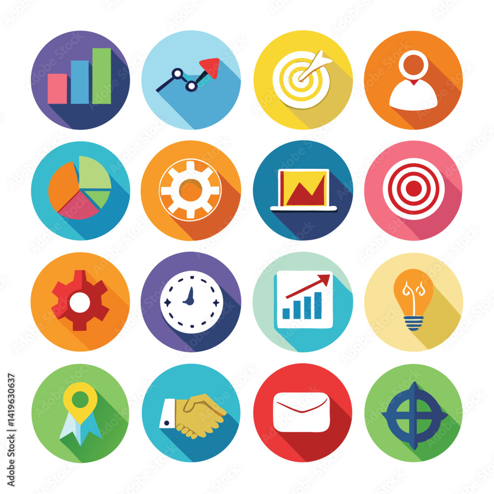 business and finance icons set business and finance icons set