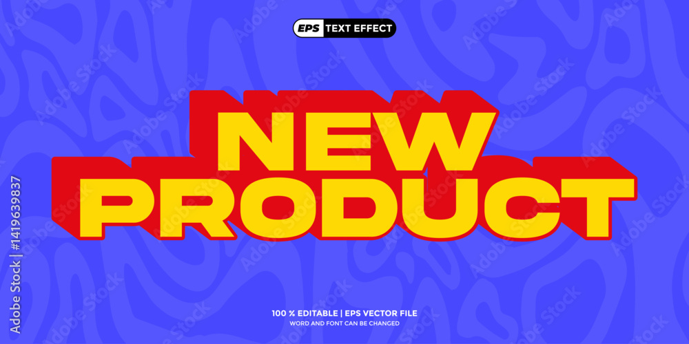 Obraz premium 3D Bold Text Effect Editable New Product