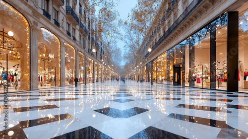 Passeig de gracia barcelona elegant shopping street